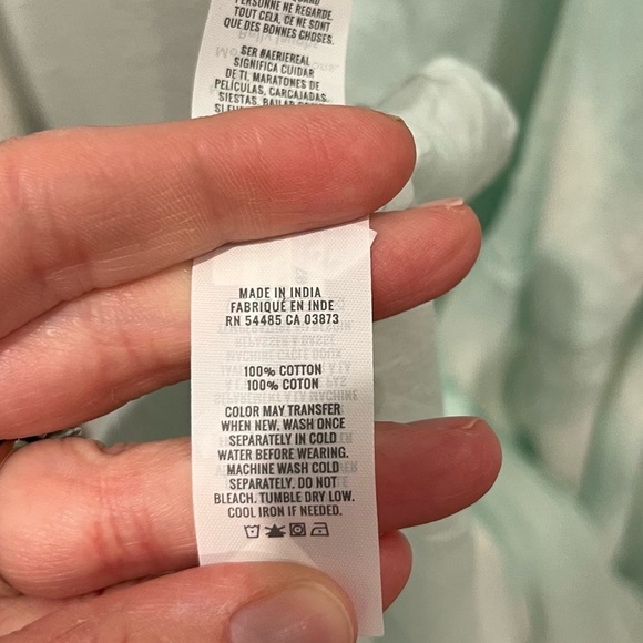 Aerie Maxi Dress Women's XXL Blue White Spaced Dyed Rope Tie Beach Cottagecore - Picture 7 of 9